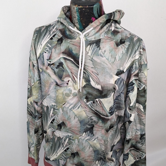 PLAYCLOTHS MENS LONG SLEEVE DOVE PULLOVER HOODIE SIZE MEDIUM - Picture 3 of 8